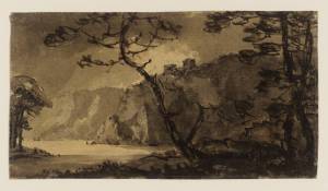 Rev. William Gilpin, Landscape, Cliffs and Trees. Tate Gallery London  